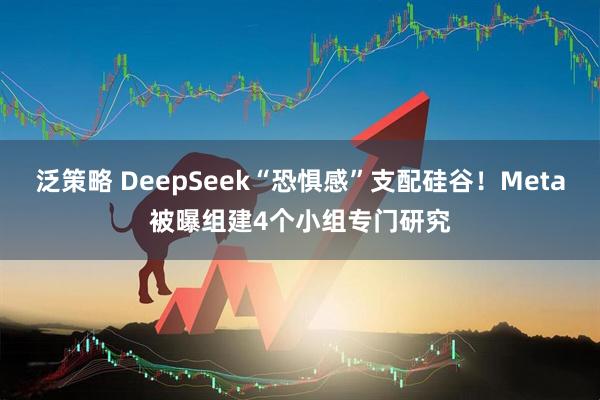 泛策略 DeepSeek“恐惧感”支配硅谷！Meta被曝组建4个小组专门研究