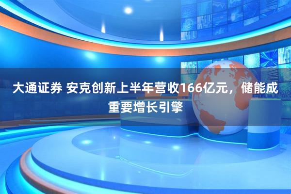 大通证券 安克创新上半年营收166亿元，储能成重要增长引擎